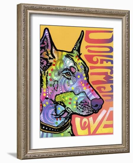 Doberman Luv-Dean Russo-Framed Giclee Print