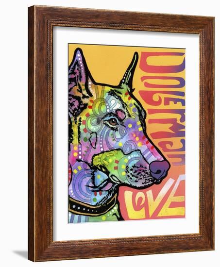 Doberman Luv-Dean Russo-Framed Giclee Print