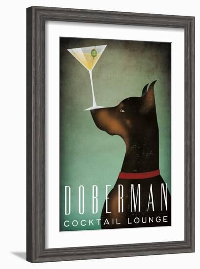 Doberman Martini-Ryan Fowler-Framed Art Print