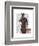 Doberman on Phone-Fab Funky-Framed Art Print