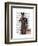 Doberman on Phone-Fab Funky-Framed Art Print