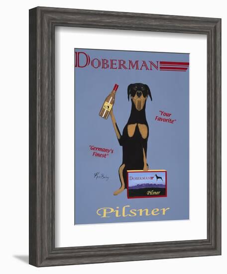 Doberman Pilsner-Ken Bailey-Framed Giclee Print