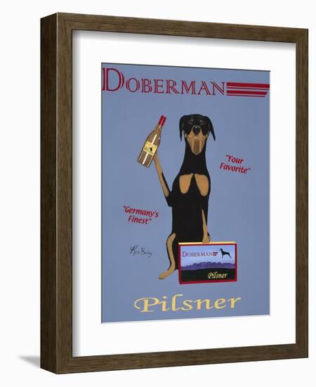 Doberman Pilsner-Ken Bailey-Framed Giclee Print