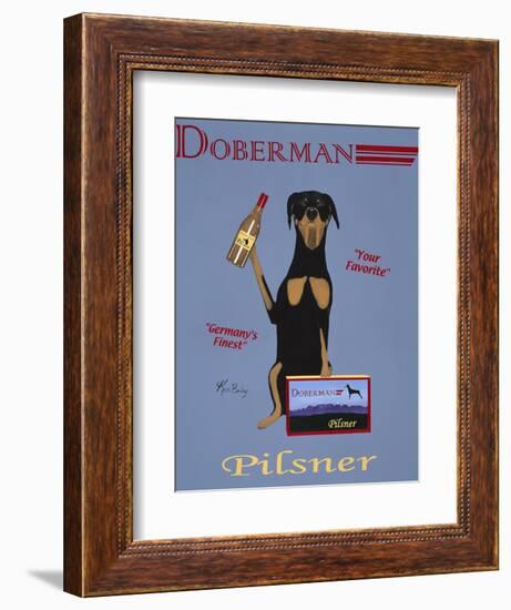 Doberman Pilsner-Ken Bailey-Framed Giclee Print