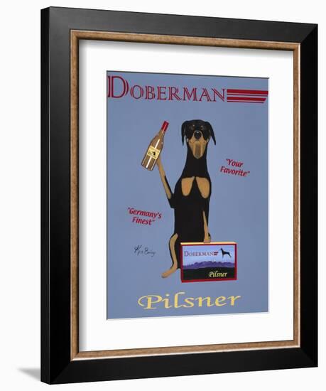 Doberman Pilsner-Ken Bailey-Framed Giclee Print