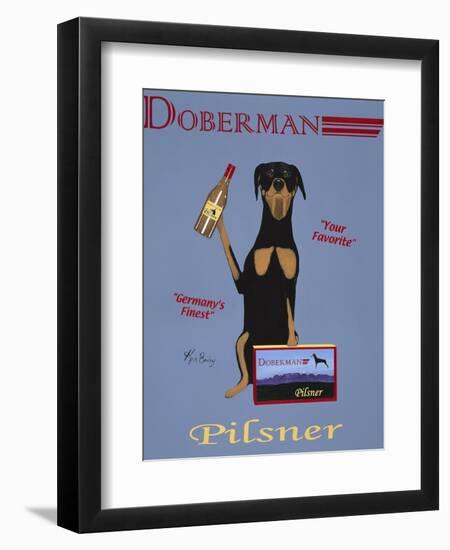 Doberman Pilsner-Ken Bailey-Framed Giclee Print