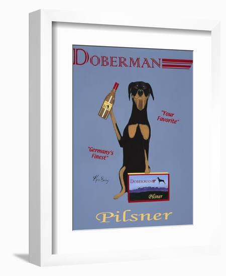 Doberman Pilsner-Ken Bailey-Framed Giclee Print