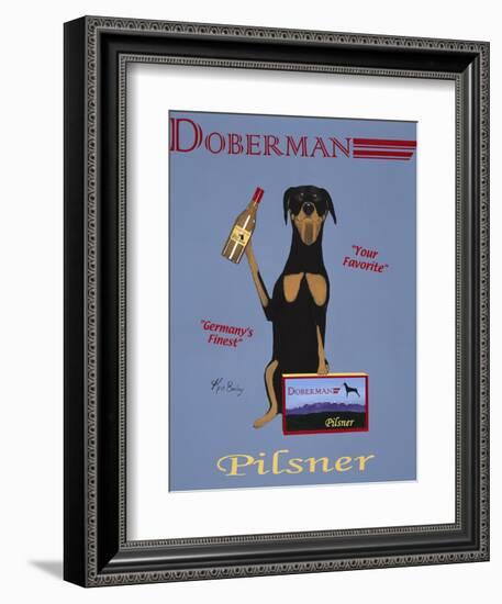 Doberman Pilsner-Ken Bailey-Framed Giclee Print