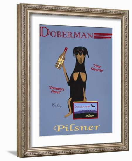 Doberman Pilsner-Ken Bailey-Framed Giclee Print