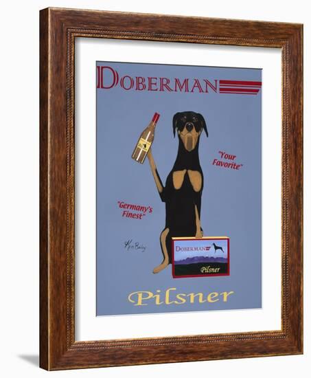 Doberman Pilsner-Ken Bailey-Framed Giclee Print