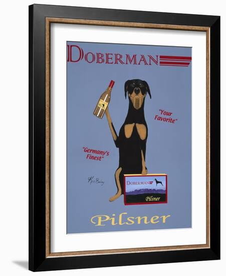 Doberman Pilsner-Ken Bailey-Framed Giclee Print