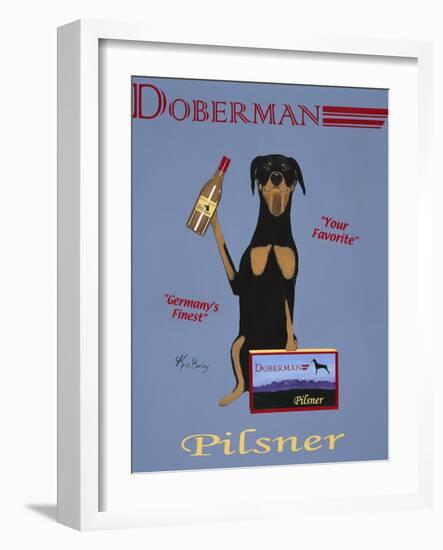 Doberman Pilsner-Ken Bailey-Framed Giclee Print