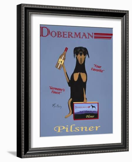 Doberman Pilsner-Ken Bailey-Framed Giclee Print