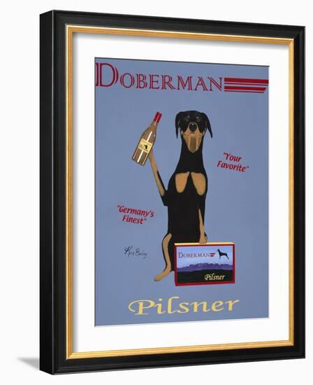 Doberman Pilsner-Ken Bailey-Framed Giclee Print