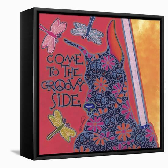 Doberman Pinscher (Come to the Groovy Side)-Denny Driver-Framed Premier Image Canvas