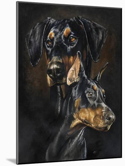 Doberman Pinscher-Barbara Keith-Mounted Giclee Print