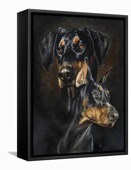 Doberman Pinscher-Barbara Keith-Framed Premier Image Canvas