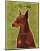 Doberman (Red)-John Golden-Mounted Giclee Print