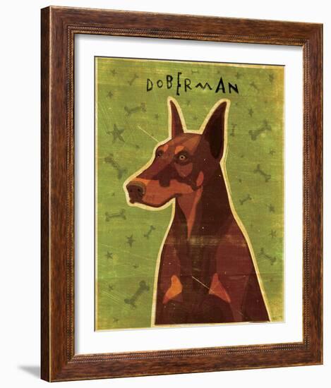 Doberman (Red)-John Golden-Framed Giclee Print