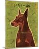 Doberman (Red)-John Golden-Mounted Giclee Print