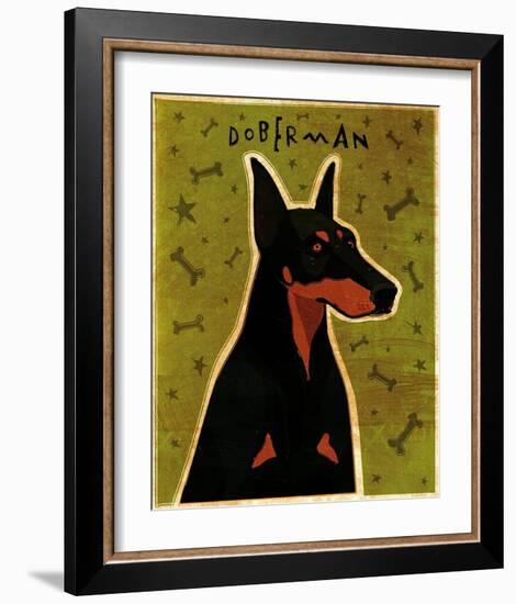 Doberman-John Golden-Framed Art Print