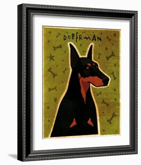 Doberman-John Golden-Framed Art Print