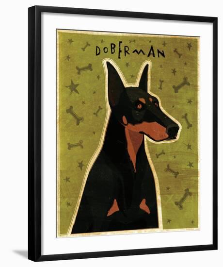 Doberman-John W^ Golden-Framed Art Print