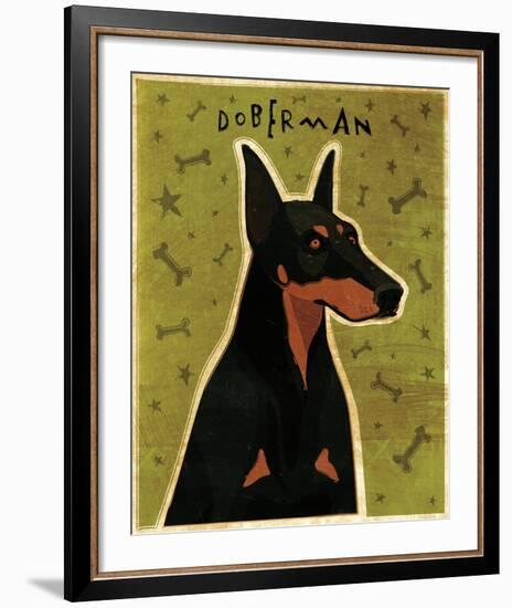 Doberman-John W^ Golden-Framed Art Print