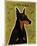 Doberman-John W^ Golden-Mounted Art Print