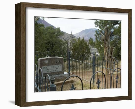 Doc Holliday's Grave, Glenwood Springs, Colorado, USA-Ethel Davies-Framed Photographic Print