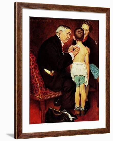 "Doc Melhorn and the Pearly Gates", December 24,1938-Norman Rockwell-Framed Giclee Print