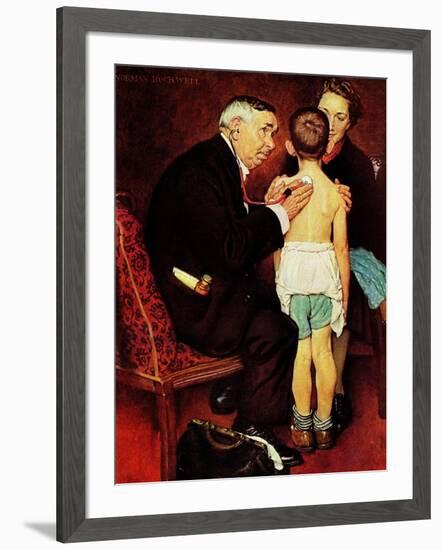 "Doc Melhorn and the Pearly Gates", December 24,1938-Norman Rockwell-Framed Giclee Print