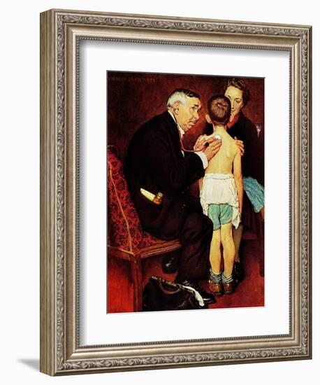 "Doc Melhorn and the Pearly Gates", December 24,1938-Norman Rockwell-Framed Giclee Print