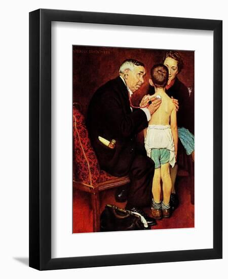 "Doc Melhorn and the Pearly Gates", December 24,1938-Norman Rockwell-Framed Giclee Print