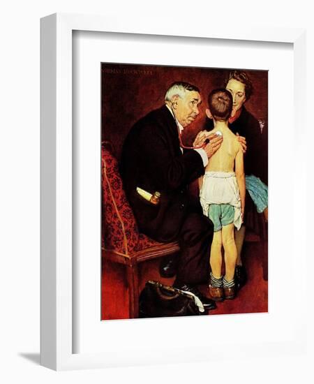 "Doc Melhorn and the Pearly Gates", December 24,1938-Norman Rockwell-Framed Giclee Print