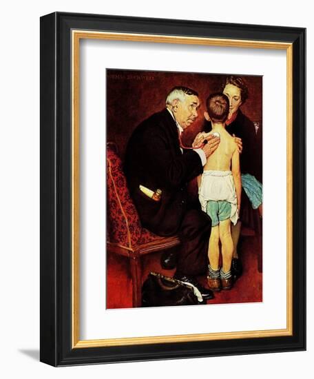 "Doc Melhorn and the Pearly Gates", December 24,1938-Norman Rockwell-Framed Giclee Print