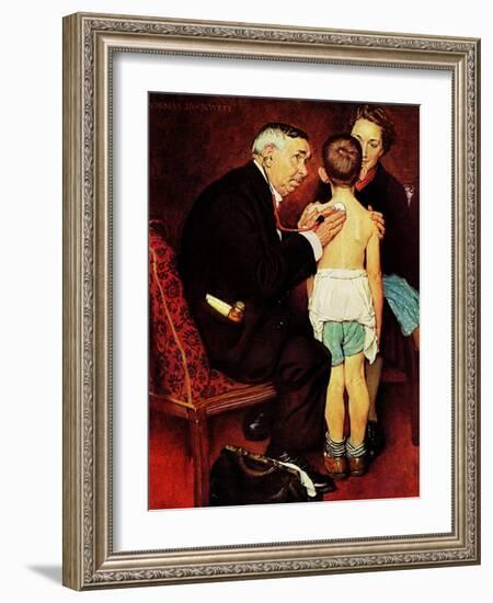 "Doc Melhorn and the Pearly Gates", December 24,1938-Norman Rockwell-Framed Premium Giclee Print