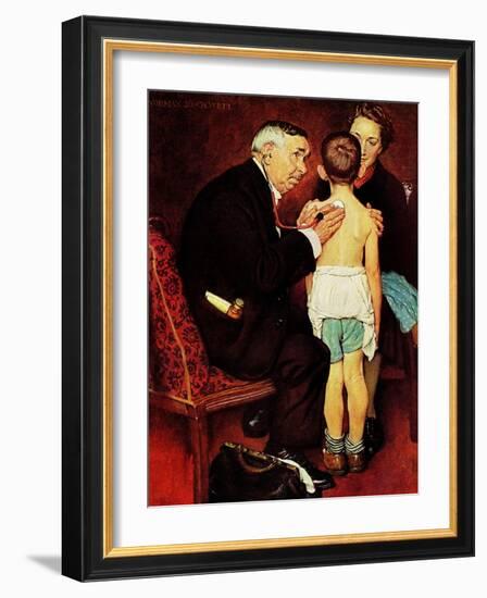 "Doc Melhorn and the Pearly Gates", December 24,1938-Norman Rockwell-Framed Premium Giclee Print