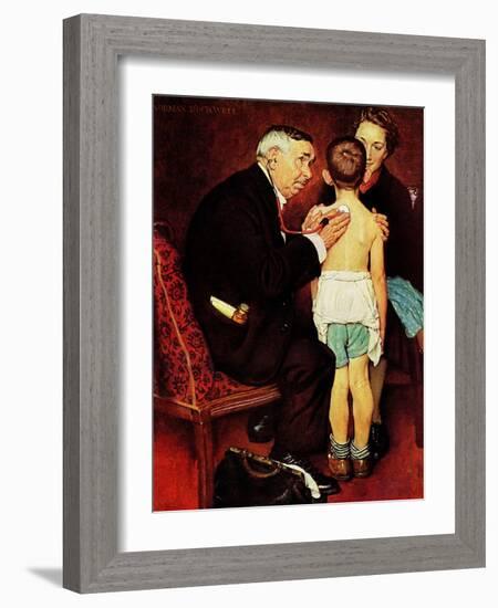 "Doc Melhorn and the Pearly Gates", December 24,1938-Norman Rockwell-Framed Giclee Print