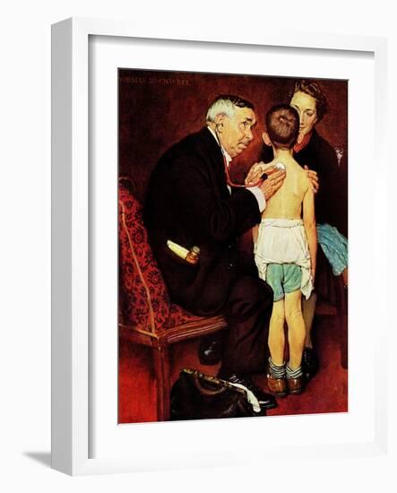 "Doc Melhorn and the Pearly Gates", December 24,1938-Norman Rockwell-Framed Giclee Print