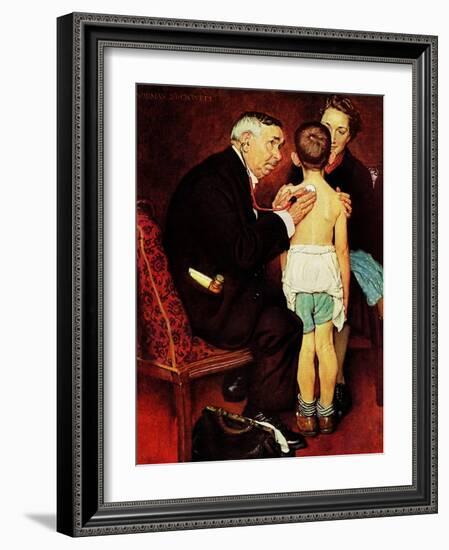 "Doc Melhorn and the Pearly Gates", December 24,1938-Norman Rockwell-Framed Giclee Print