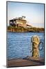 Dock and House across Bayou Petit Caillou, Cocodrie, Louisiana, USA-Alison Jones-Mounted Photographic Print