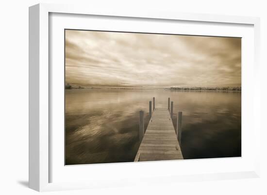 Dock at Crooked Lake, Conway, Michigan 09-Monte Nagler-Framed Photographic Print