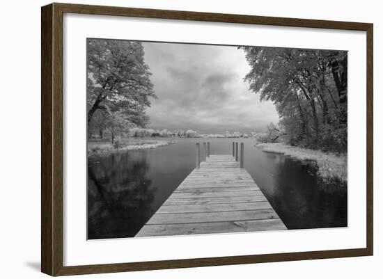 Dock at St. Joseph River, Centreville, Michigan '13-IR-Monte Nagler-Framed Photographic Print