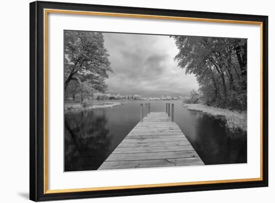 Dock at St. Joseph River, Centreville, Michigan '13-IR-Monte Nagler-Framed Photographic Print