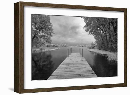 Dock at St. Joseph River, Centreville, Michigan '13-IR-Monte Nagler-Framed Photographic Print