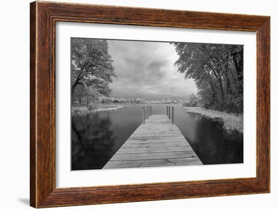 Dock at St. Joseph River, Centreville, Michigan '13-IR-Monte Nagler-Framed Photographic Print