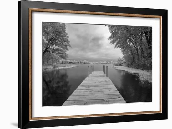 Dock at St. Joseph River, Centreville, Michigan '13-IR-Monte Nagler-Framed Photographic Print