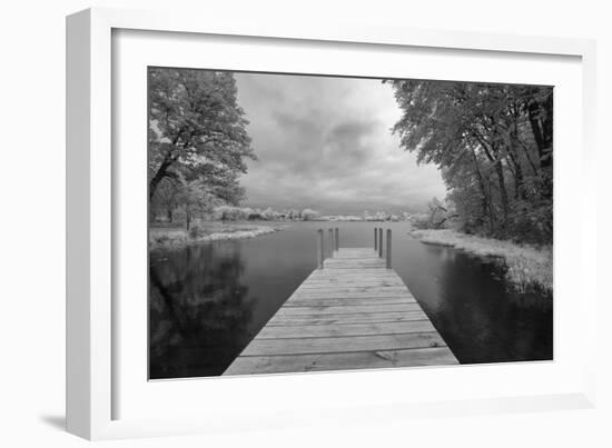 Dock at St. Joseph River, Centreville, Michigan '13-IR-Monte Nagler-Framed Photographic Print