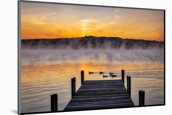 Dock at sunrise-Lisa Engelbrecht-Mounted Photographic Print